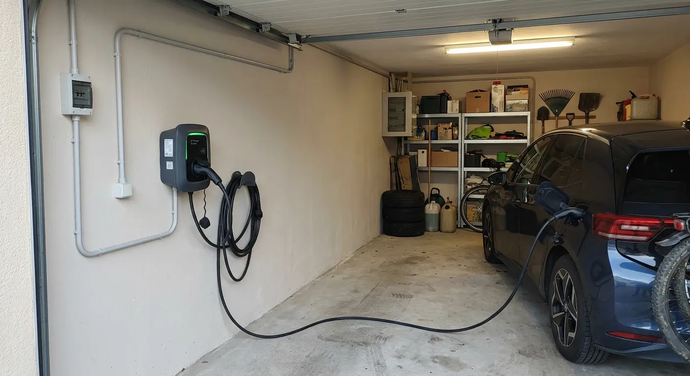 Fachgerechte Wallbox-Installation an einem Stellplatz in Berlin